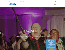Tablet Screenshot of prestigeentertainment1.com